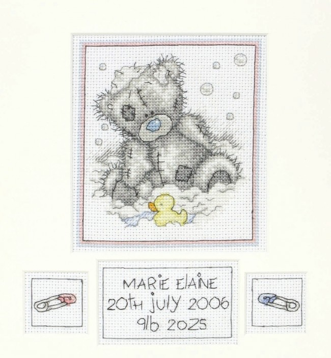 Tatty Teddy Birth Sampler Cross Stitch 2024 denaliclean